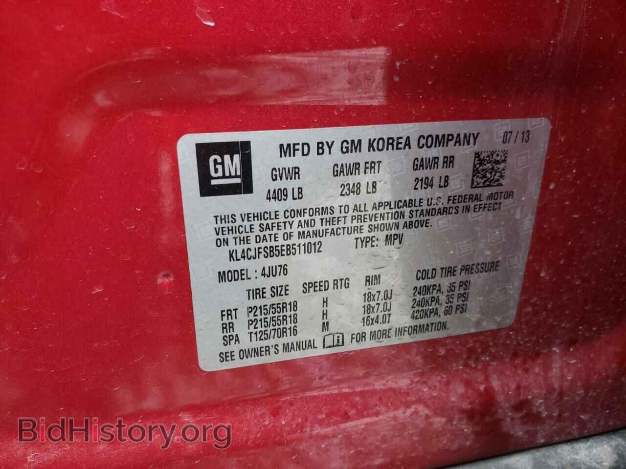 2014 BUICK ENCORE - VIN: KL4CJFSB5EB511012 - Photo 10