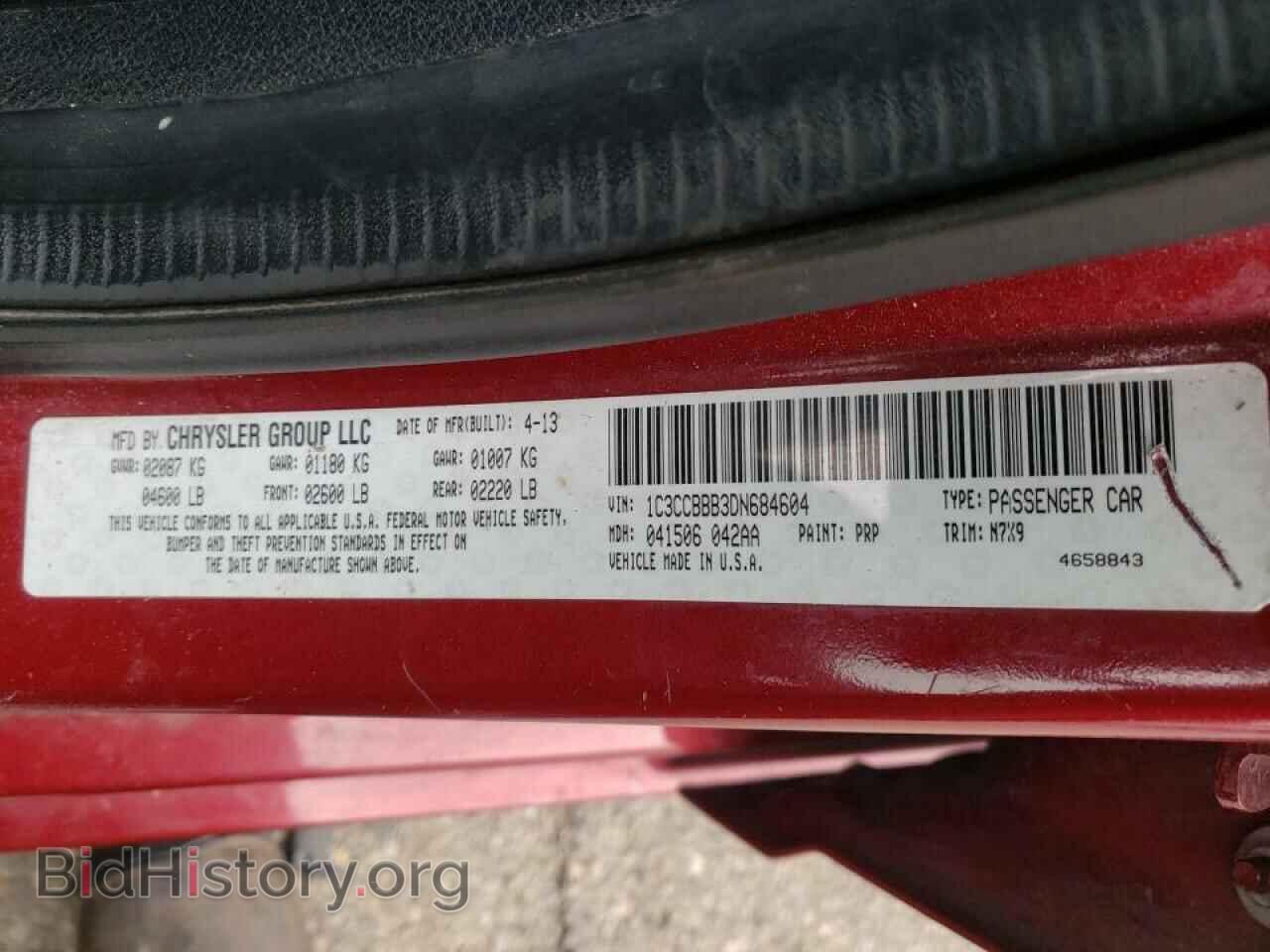 2013 CHRYSLER 200 - VIN: 1C3CCBBB3DN684604 - Фото 10