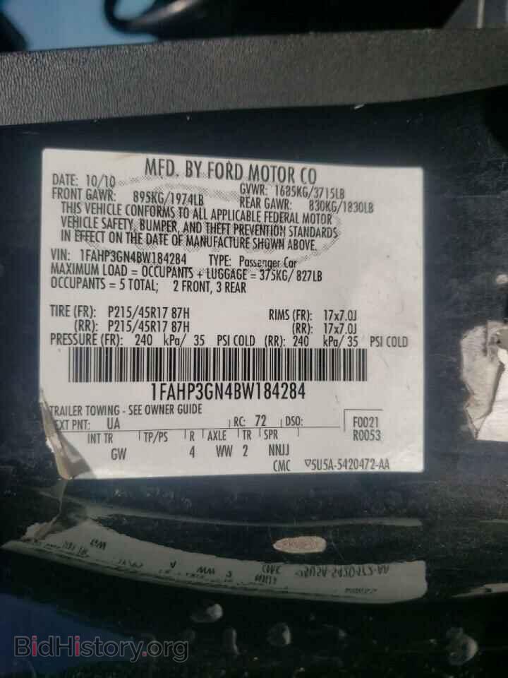 2011 FORD FOCUS - VIN: 1FAHP3GN4BW184284 - Фото 10