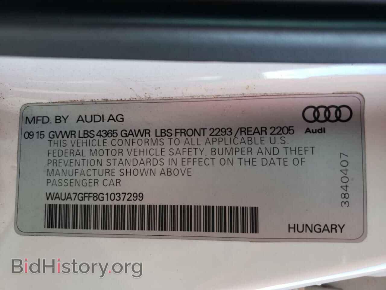 2016 AUDI A3 - VIN: WAUA7GFF8G1037299 - Фото 10