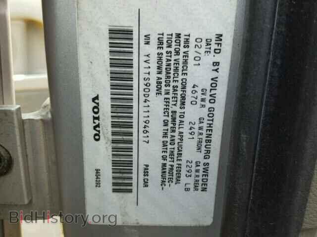 2001 VOLVO S80 - VIN: YV1TS90D411194617 - Фото 10