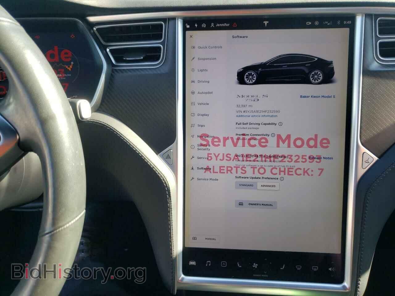 2017 TESLA MODEL S - VIN: 5YJSA1E21HF232593 - Photo 9