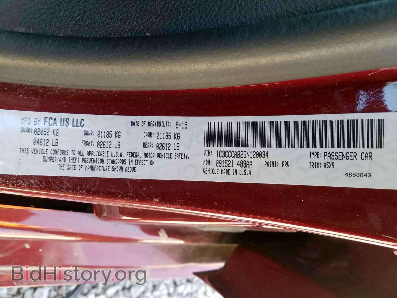 2016 CHRYSLER 200 - VIN: 1C3CCCAB2GN120034 - Photo 10