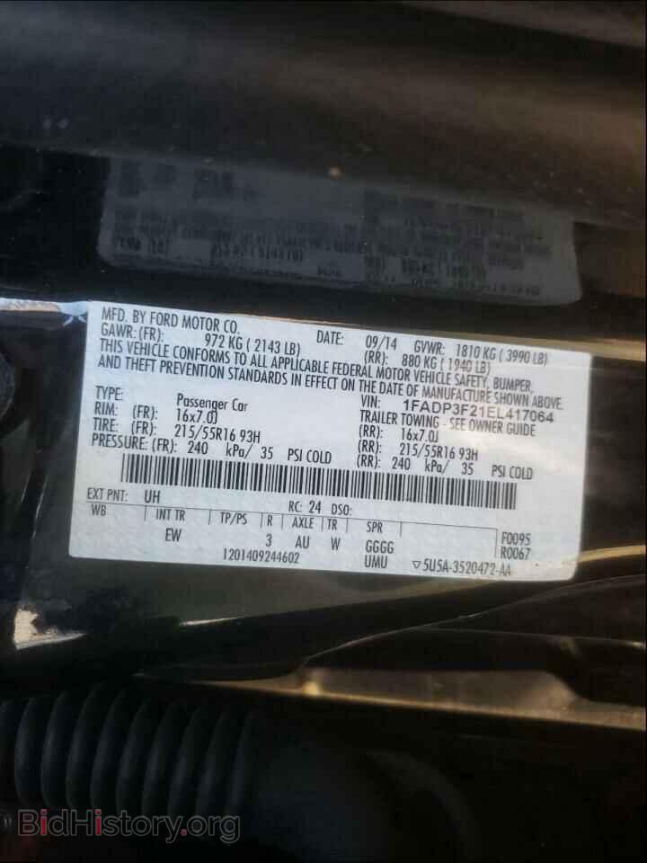 2014 FORD FOCUS - VIN: 1FADP3F21EL417064 - Photo 10