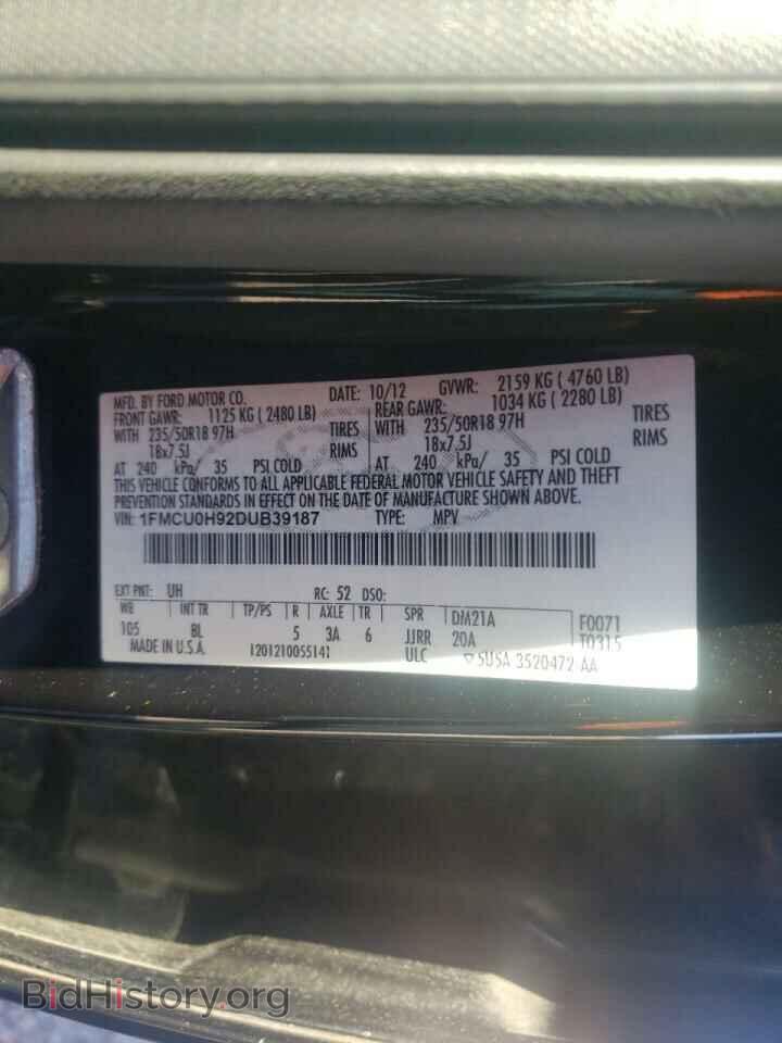 2013 FORD ESCAPE - VIN: 1FMCU0H92DUB39187 - Фото 10
