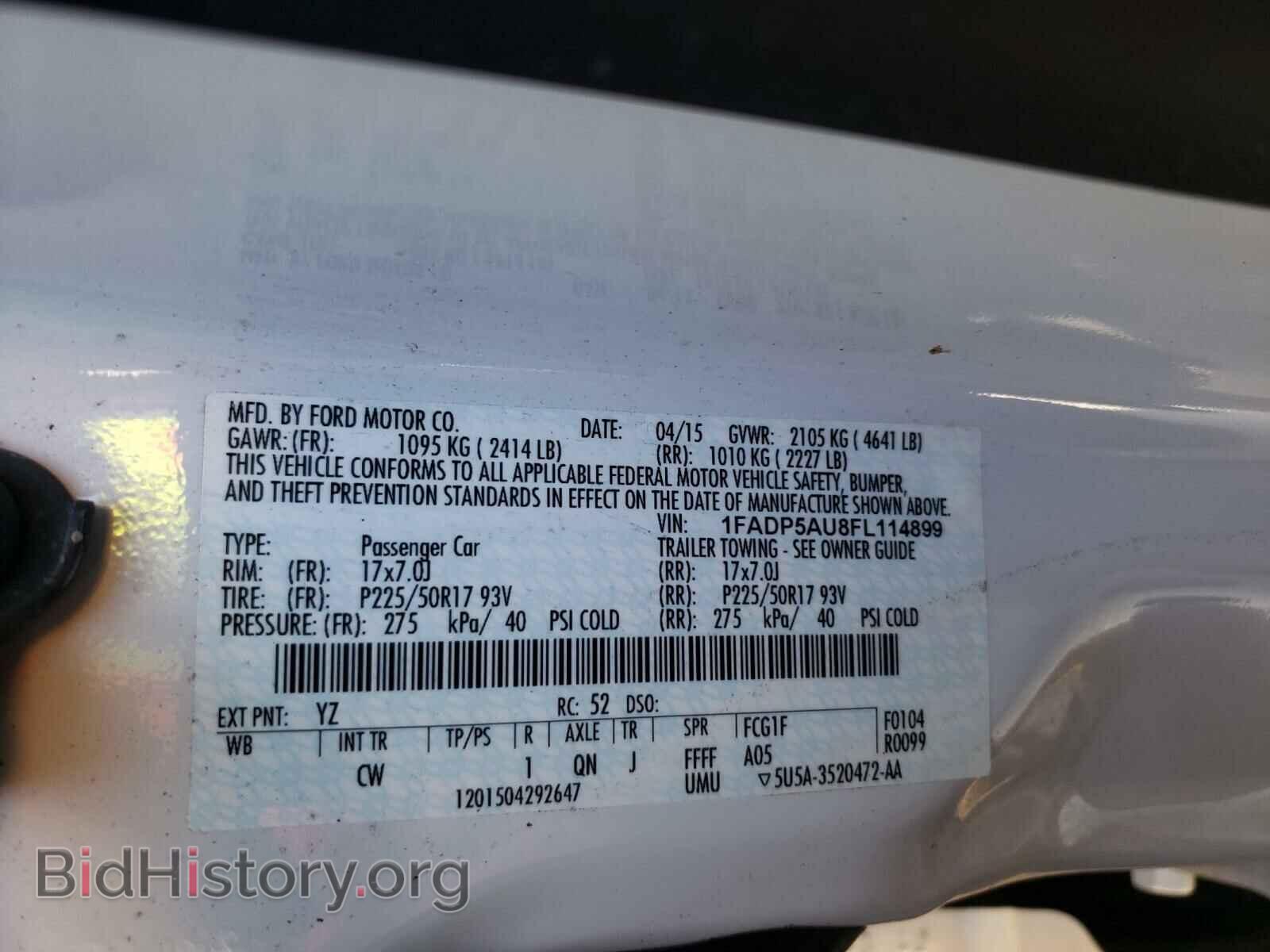 2015 FORD CMAX - VIN: 1FADP5AU8FL114899 - Фото 10