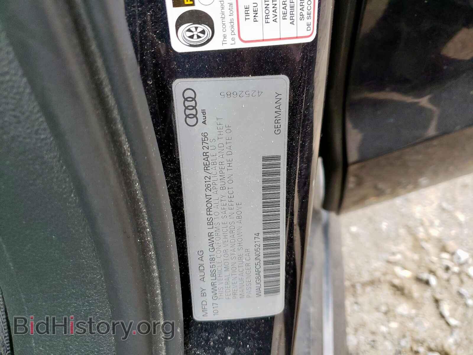 2018 AUDI A6 - VIN: WAUG8AFC5JN052174 - Фото 10