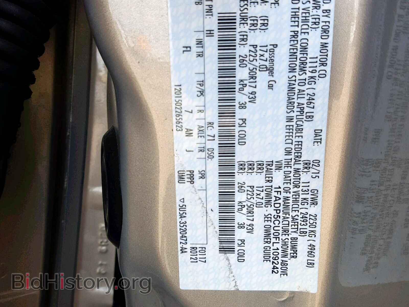 2015 FORD CMAX - VIN: 1FADP5CU0FL109242 - Фото 10