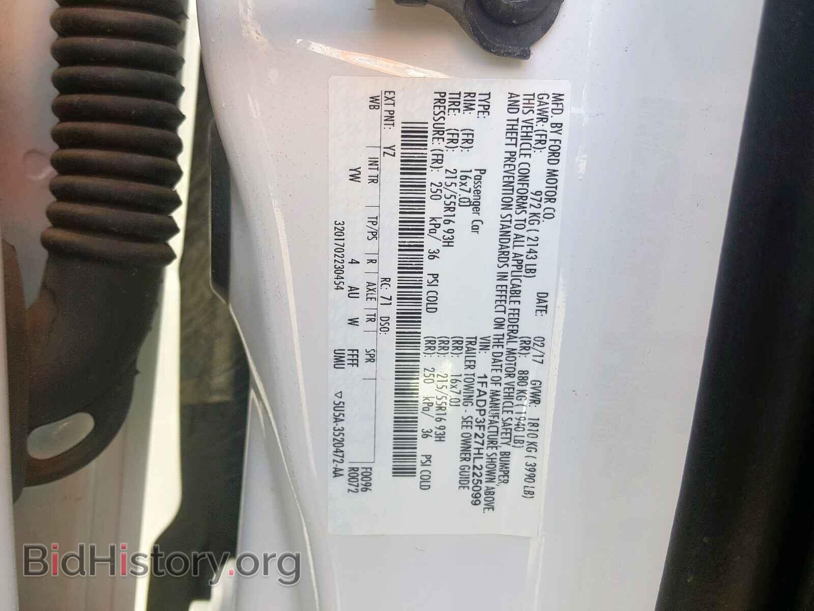 2017 FORD FOCUS - VIN: 1FADP3F27HL225099 - Фото 10
