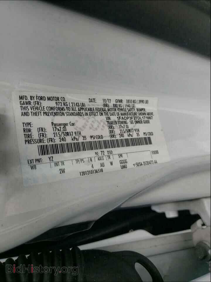 2013 FORD FOCUS - VIN: 1FADP3F27DL171667 - Фото 10
