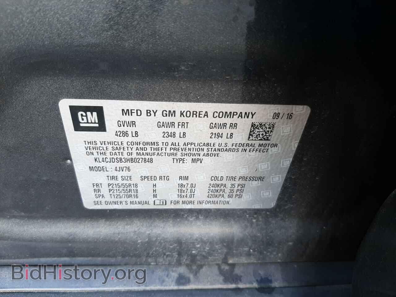 2017 BUICK ENCORE - VIN: KL4CJDSB3HB027848 - Photo 10