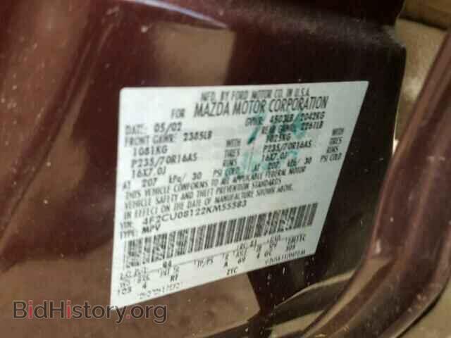 2002 MAZDA TRIBUTE - VIN: 4F2CU08122KM55583 - Фото 10