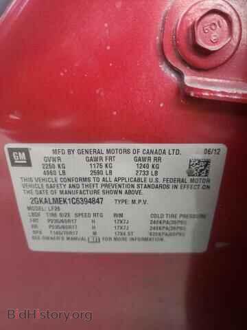 2012 GMC TERRAIN - VIN: 2GKALMEK1C6394847 - Фото 10