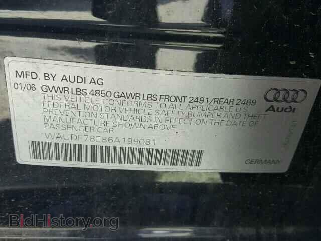 2006 AUDI A4 - VIN: WAUDF78E86A199081 - Photo 10