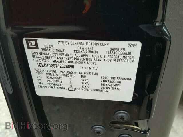 2004 GMC ENVOY - VIN: 1GKDT13S742326890 - Фото 10