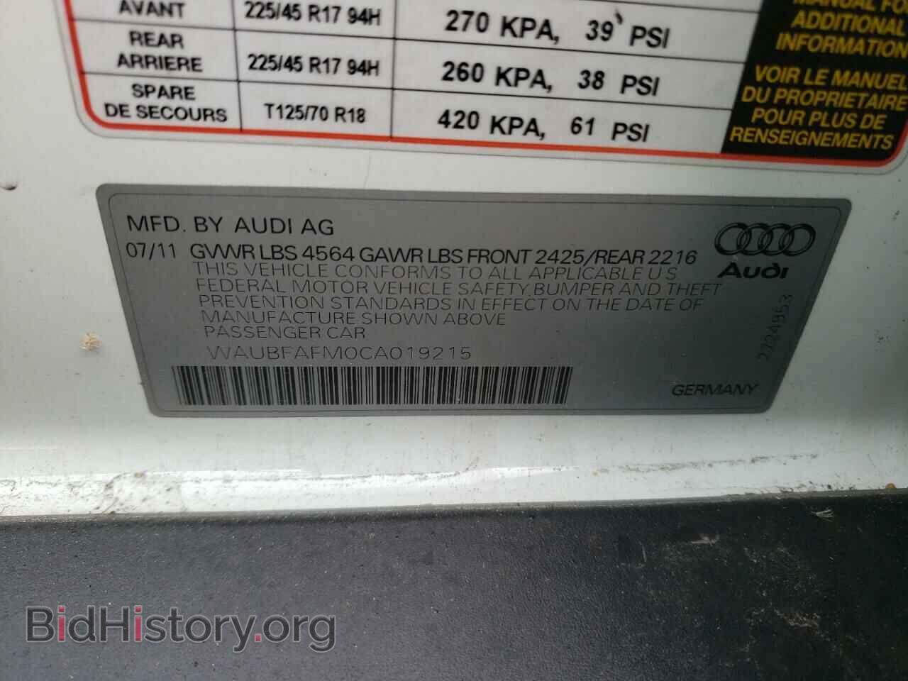 2012 AUDI A3 - VIN: WAUBFAFM0CA019215 - Фото 10
