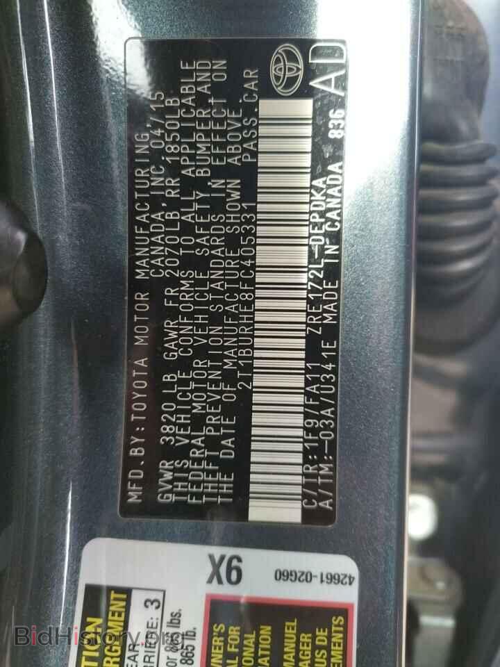 2015 TOYOTA COROLLA - VIN: 2T1BURHE8FC405331 - Photo 10