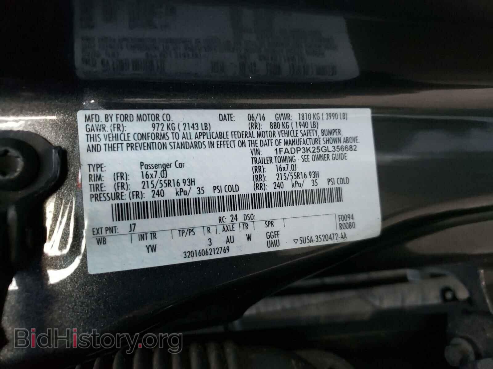 2016 FORD FOCUS - VIN: 1FADP3K25GL356682 - Фото 10