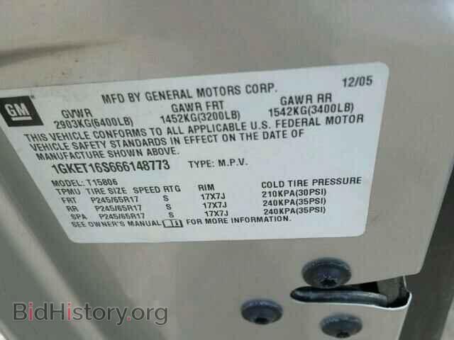 2006 GMC ENVOY - VIN: 1GKET16S666148773 - Фото 10
