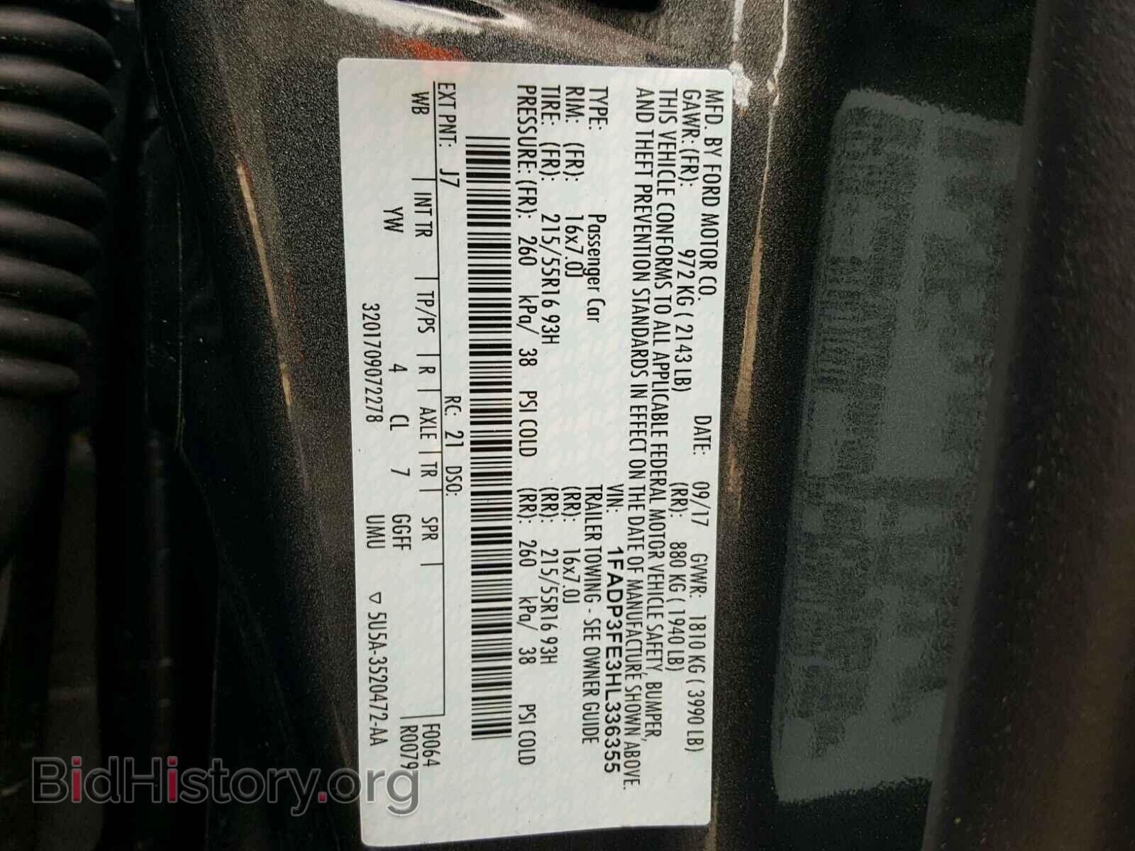 2017 FORD FOCUS - VIN: 1FADP3FE3HL336355 - Photo 10