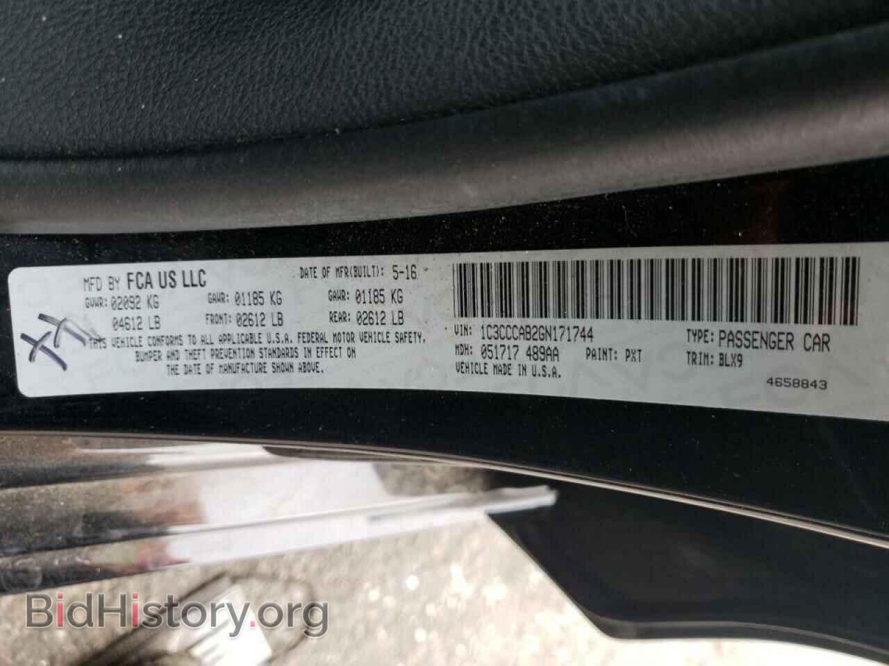 2016 CHRYSLER 200 - VIN: 1C3CCCAB2GN171744 - Фото 10