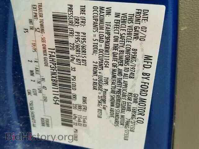 2011 FORD FOCUS - VIN: 1FAHP3FNXBW111454 - Фото 10