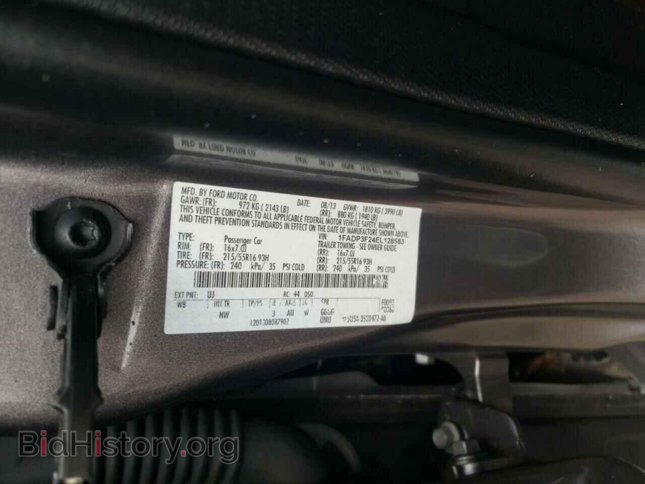 2014 FORD FOCUS - VIN: 1FADP3F24EL128583 - Фото 10
