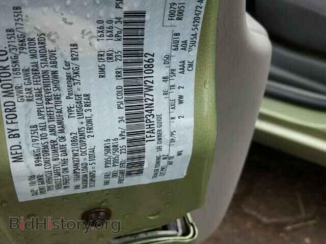 2007 FORD FOCUS - VIN: 1FAHP34N27W210862 - Фото 10