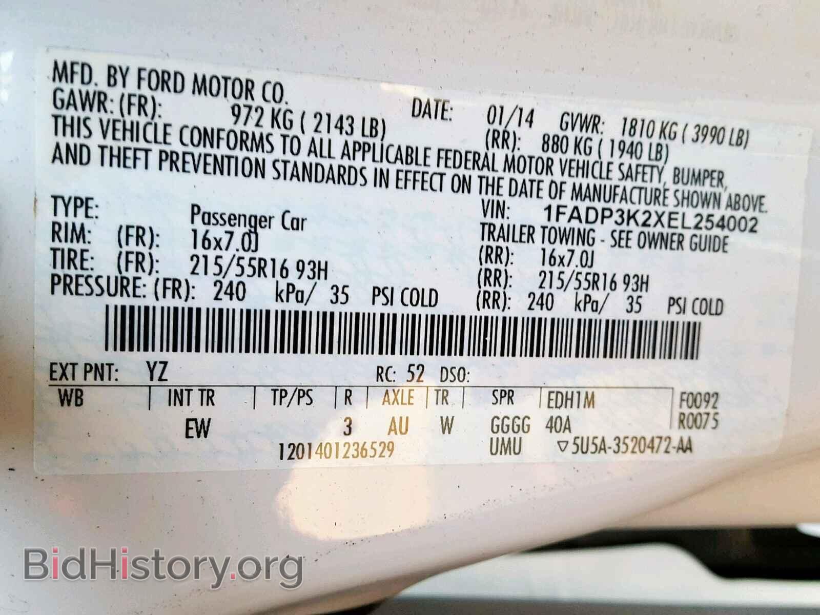 2014 FORD FOCUS SE - VIN: 1FADP3K2XEL254002 - Photo 10
