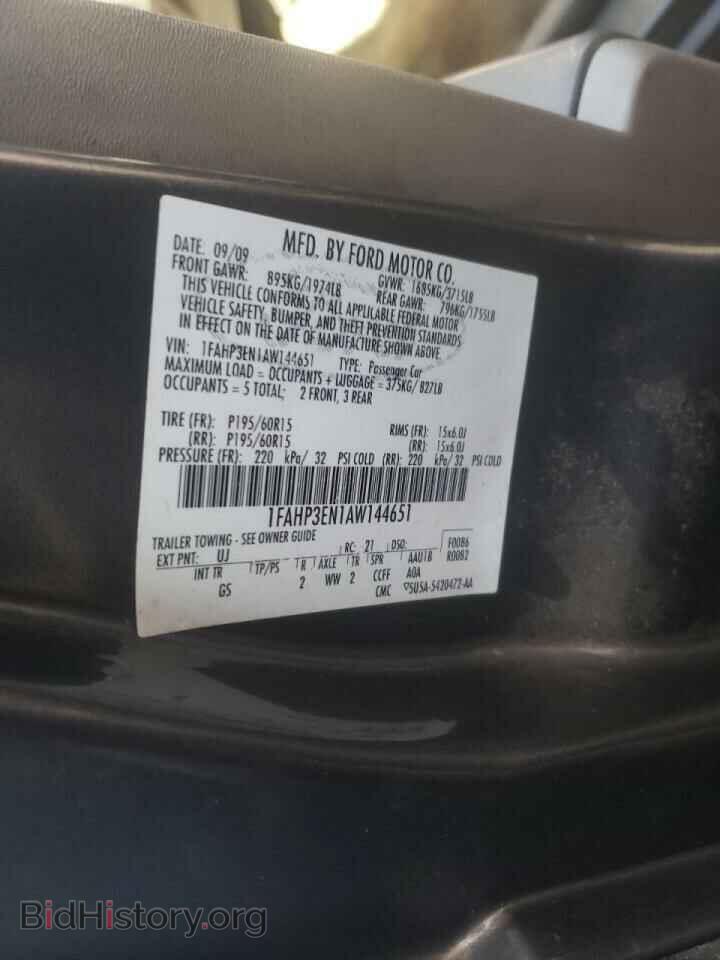 2010 FORD FOCUS - VIN: 1FAHP3EN1AW144651 - Фото 10