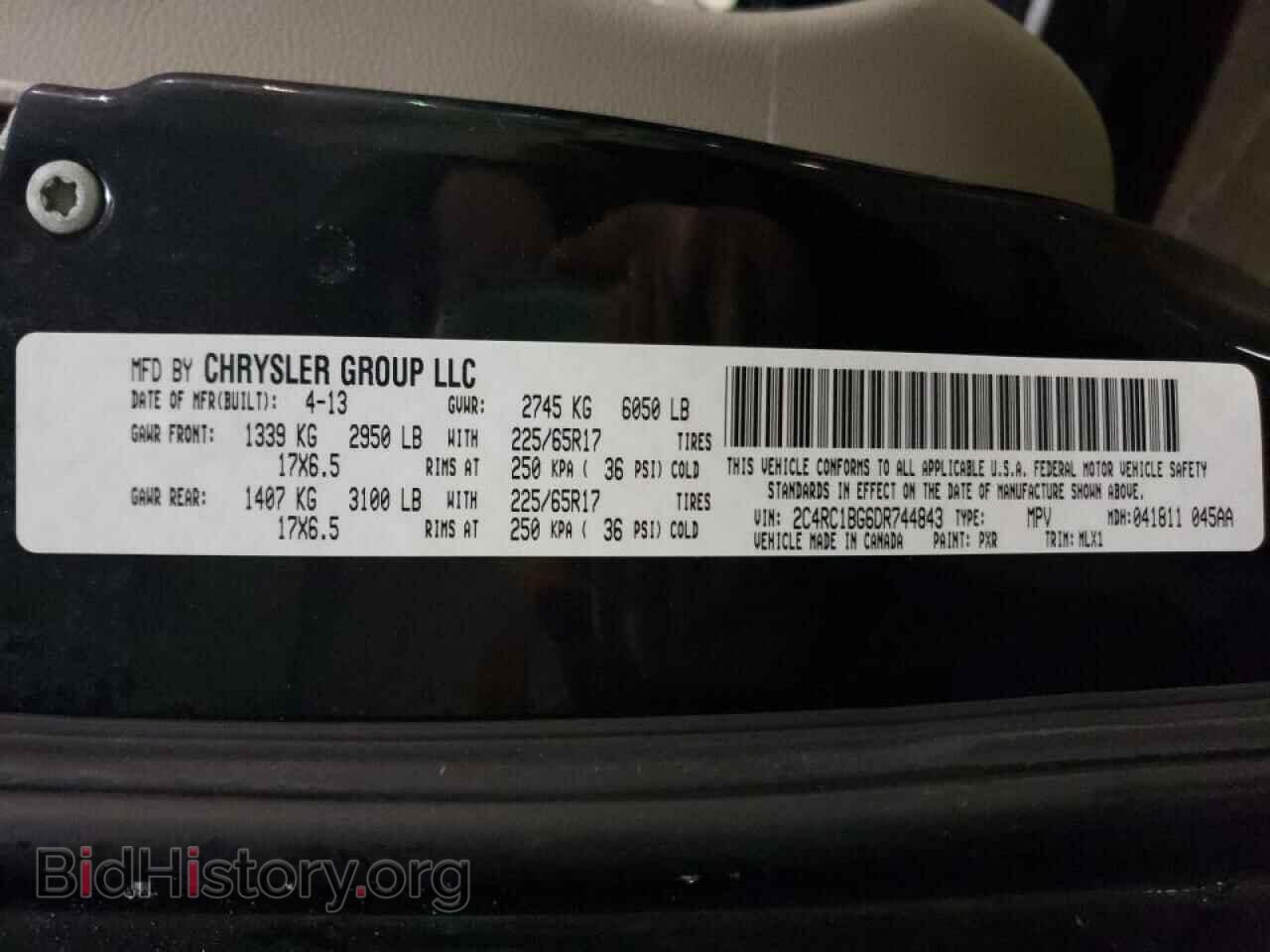 2013 CHRYSLER MINIVAN - VIN: 2C4RC1BG6DR744843 - Photo 10