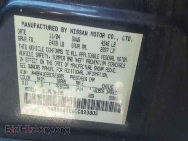 2005 NISSAN MAXIMA - VIN: 1N4BA41E95C823805 - Фото 10