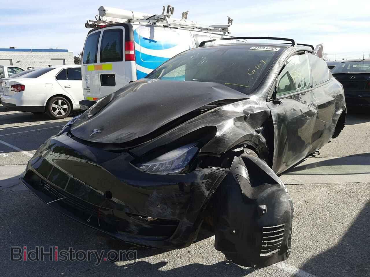 2020 TESLA MODEL Y - VIN: 5YJYGDEE2LF051306 - Фото 2