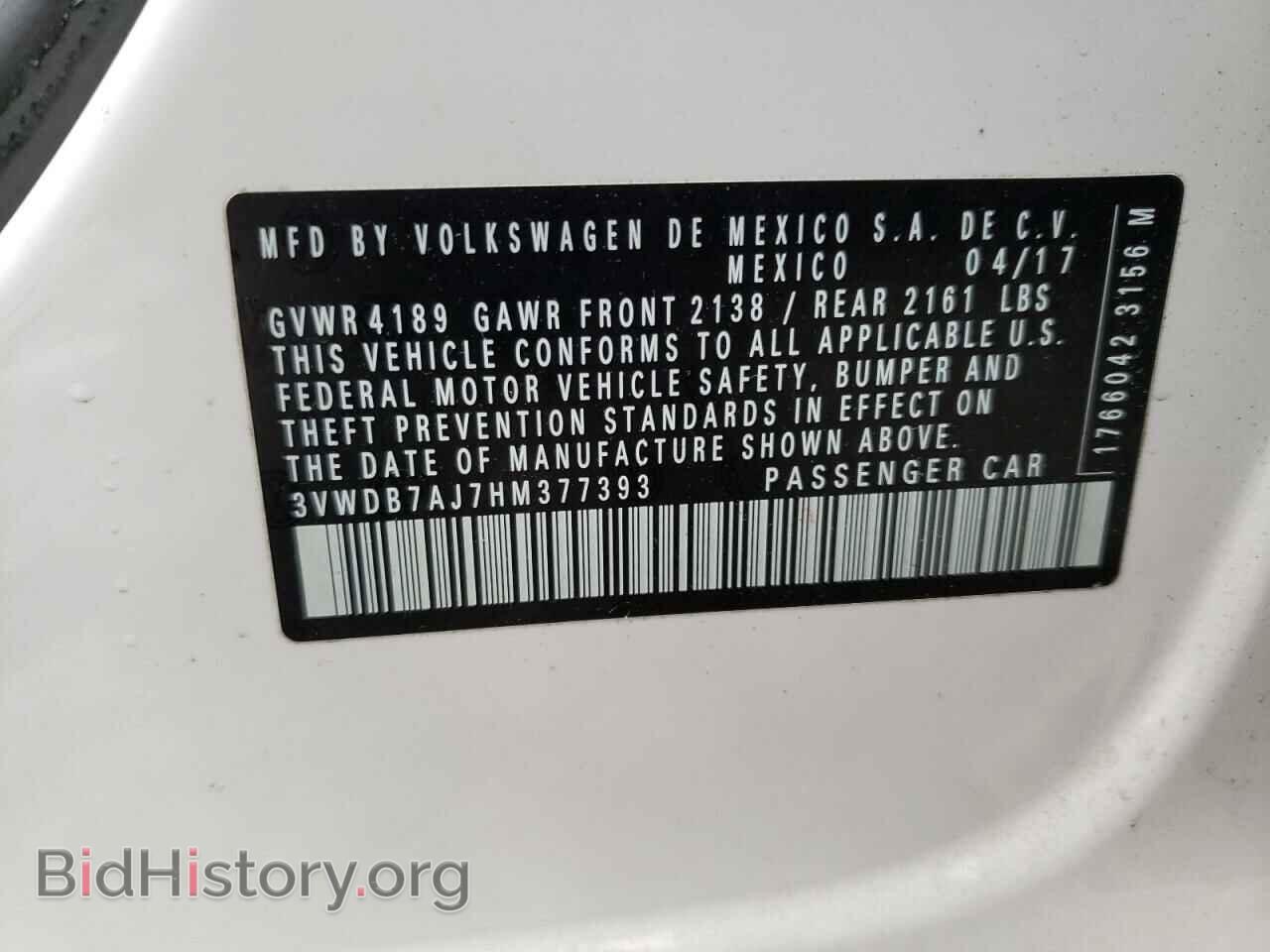 2017 VOLKSWAGEN JETTA - VIN: 3VWDB7AJ7HM377393 - Фото 10
