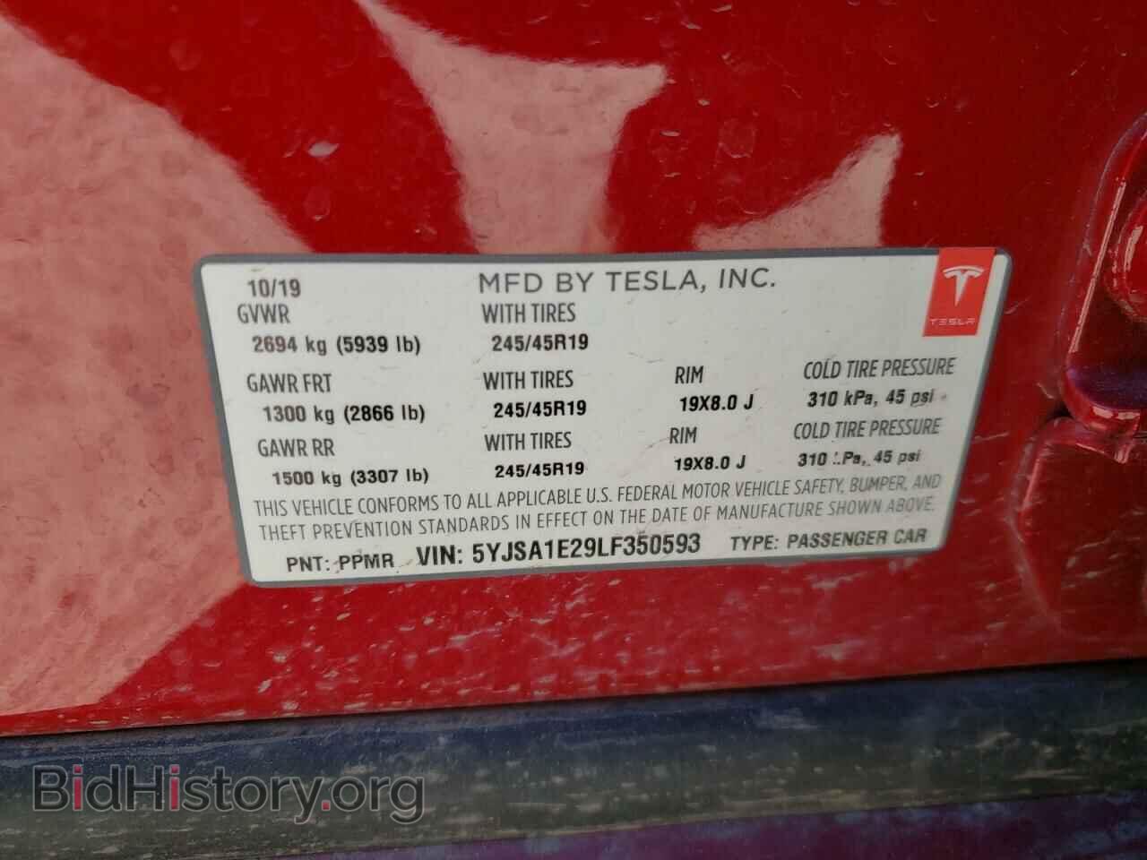 2020 TESLA MODEL S - VIN: 5YJSA1E29LF350593 - Photo 10