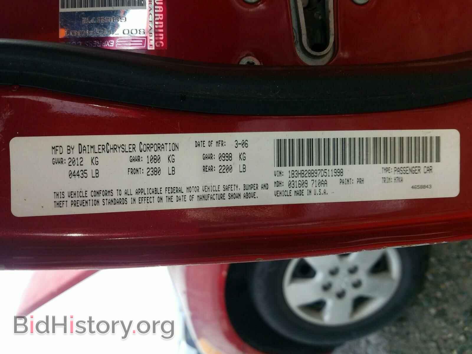 2007 DODGE CALIBER - VIN: 1B3HB28B97D511998 - Фото 10