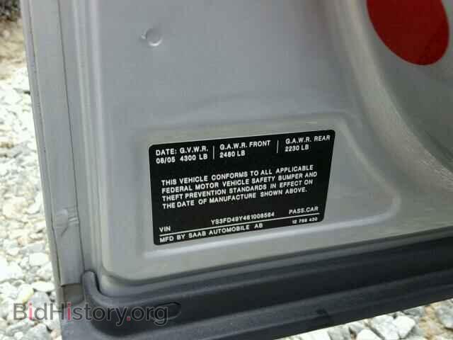 2006 SAAB 9-3 - VIN: YS3FD49Y461008564 - Фото 10