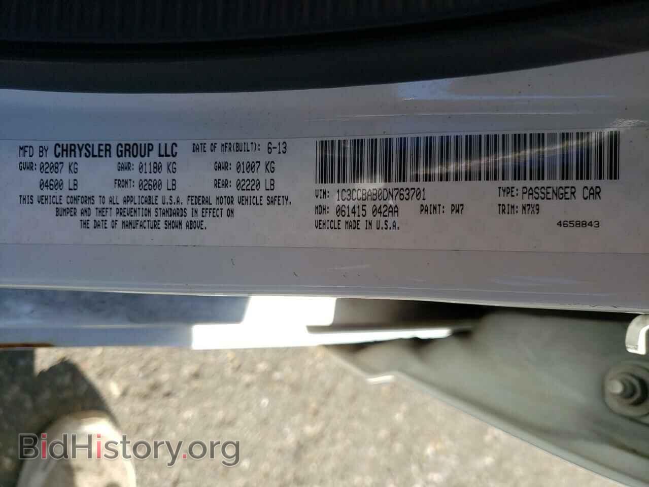 2013 CHRYSLER 200 - VIN: 1C3CCBAB0DN763701 - Фото 10