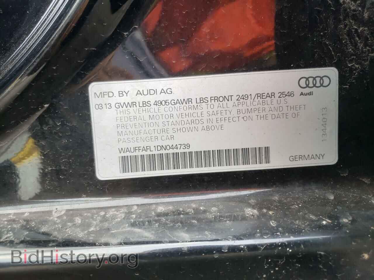 2013 AUDI A4 - VIN: WAUFFAFL1DN044739 - Фото 10