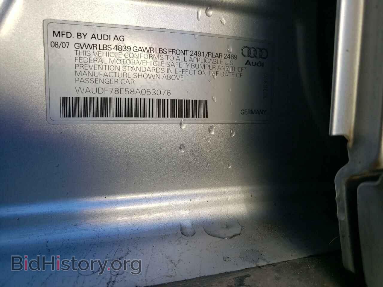 2008 AUDI A4 - VIN: WAUDF78E58A053076 - Фото 10
