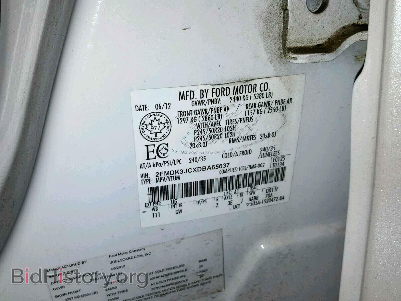 2013 FORD EDGE SEL - VIN: 2FMDK3JCXDBA65637 - Photo 10