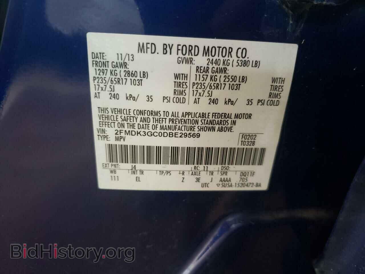 2013 FORD EDGE - VIN: 2FMDK3GC0DBE29569 - Photo 10