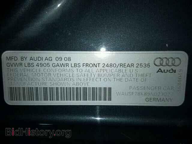 2009 AUDI A4 - VIN: WAUSF78K89ND23027 - Фото 10