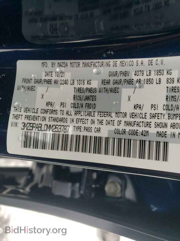 2021 MAZDA 3 - VIN: 3MZBPABL0MM253787 - Photo 10