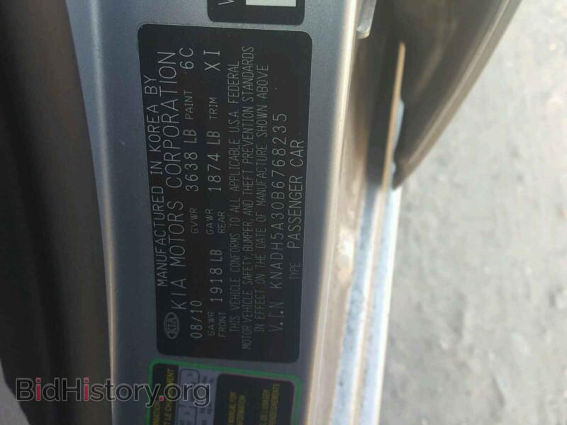 2011 Kia RIO BASE (VIN KNADH5A30B6768235) — фото 10 из 10