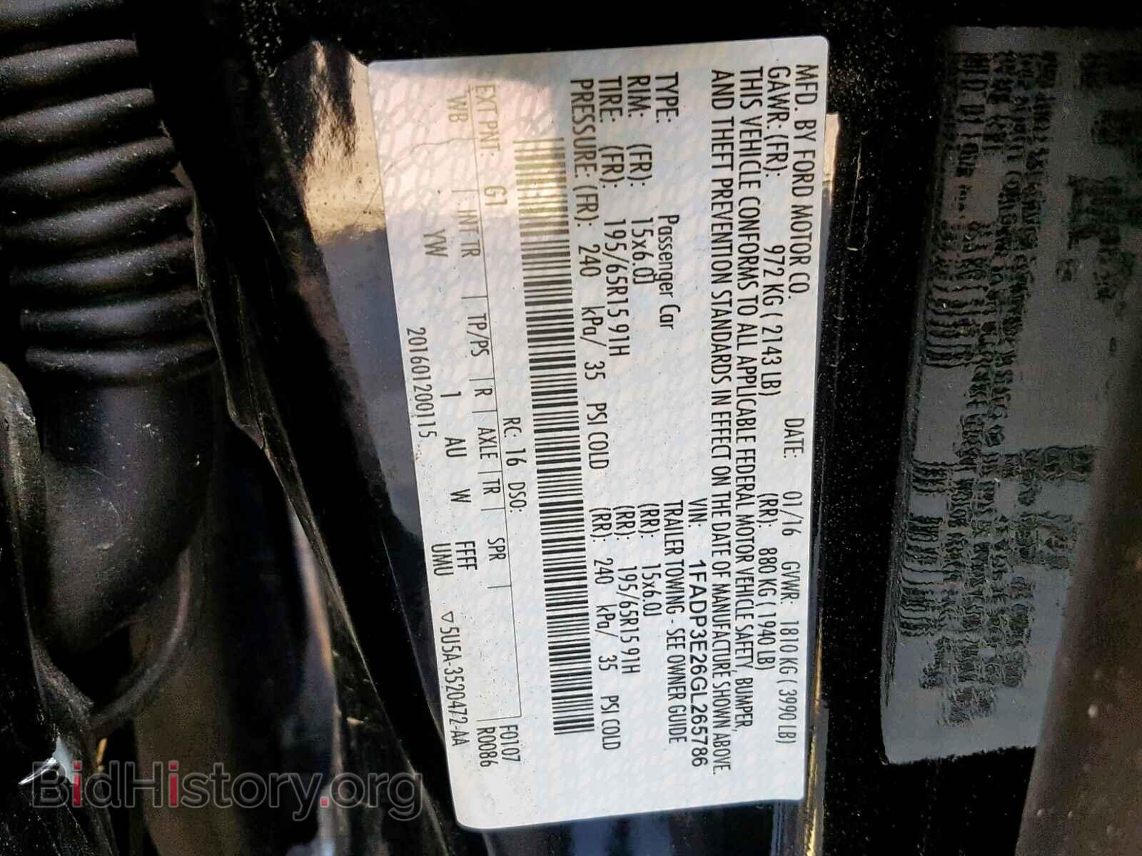2016 FORD FOCUS - VIN: 1FADP3E26GL265786 - Photo 10