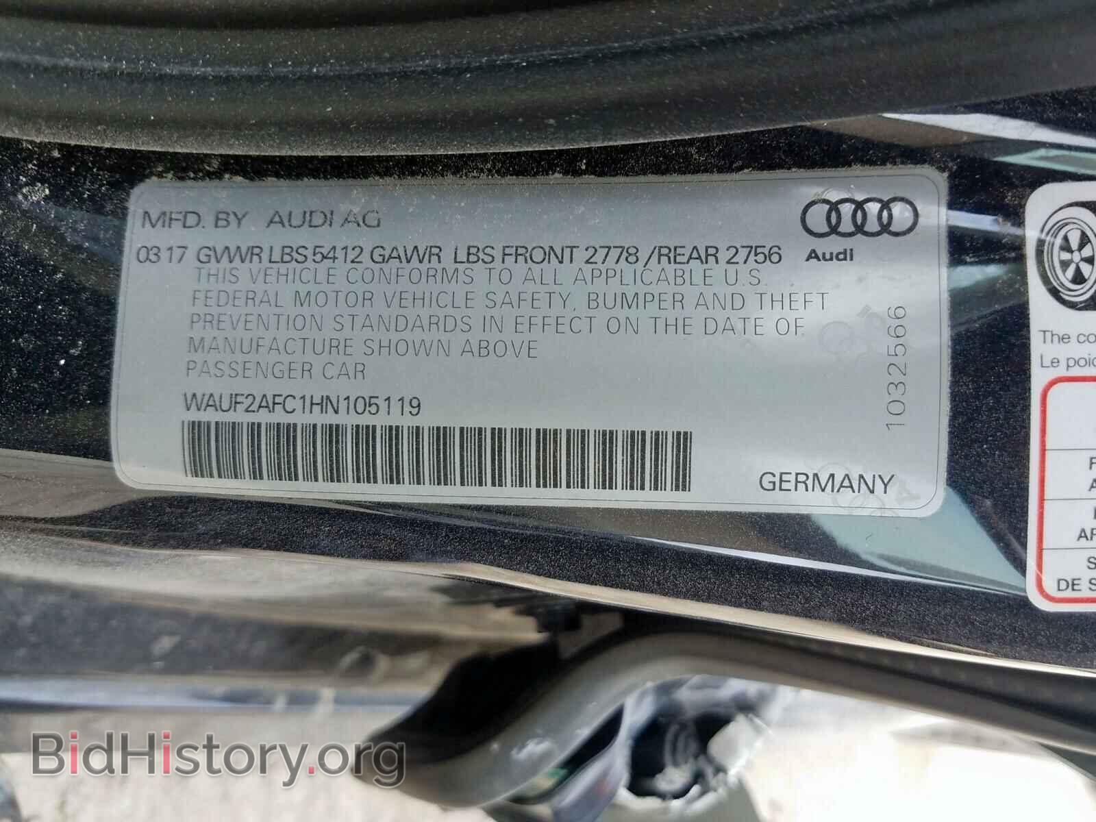 2017 AUDI A6 - VIN: WAUF2AFC1HN105119 - Фото 10
