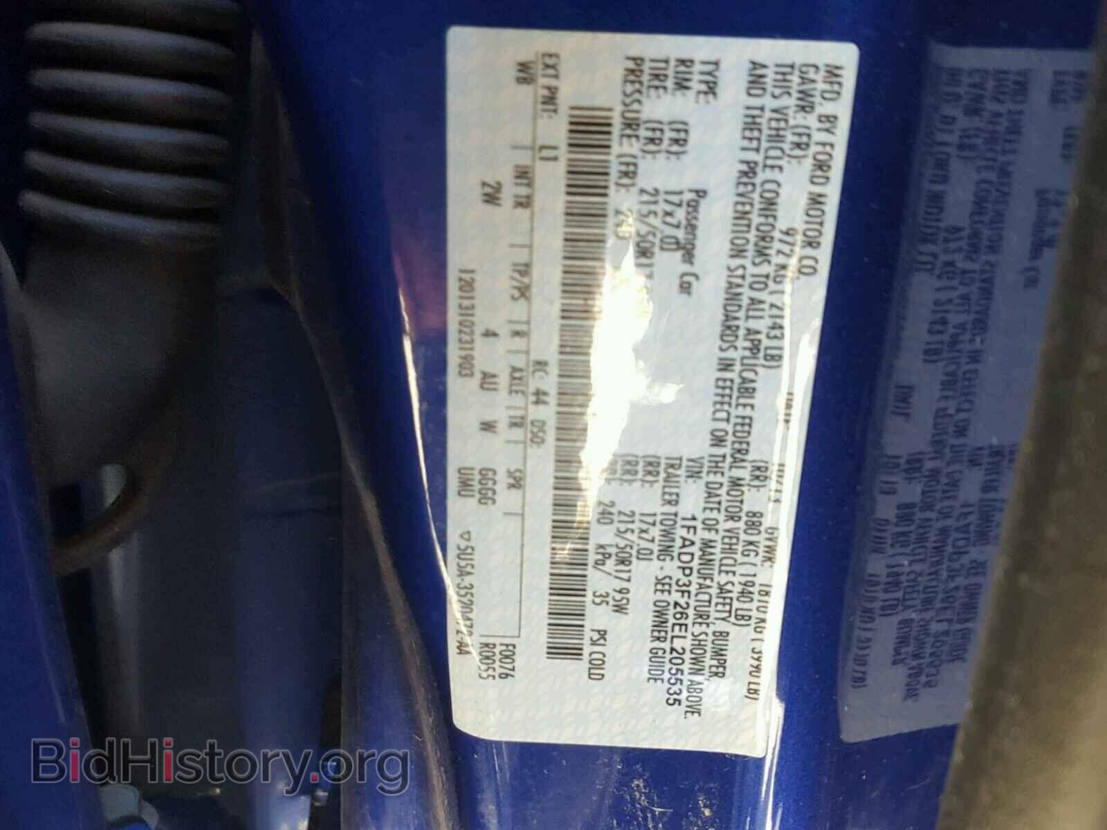 2014 FORD FOCUS - VIN: 1FADP3F26EL205535 - Фото 10