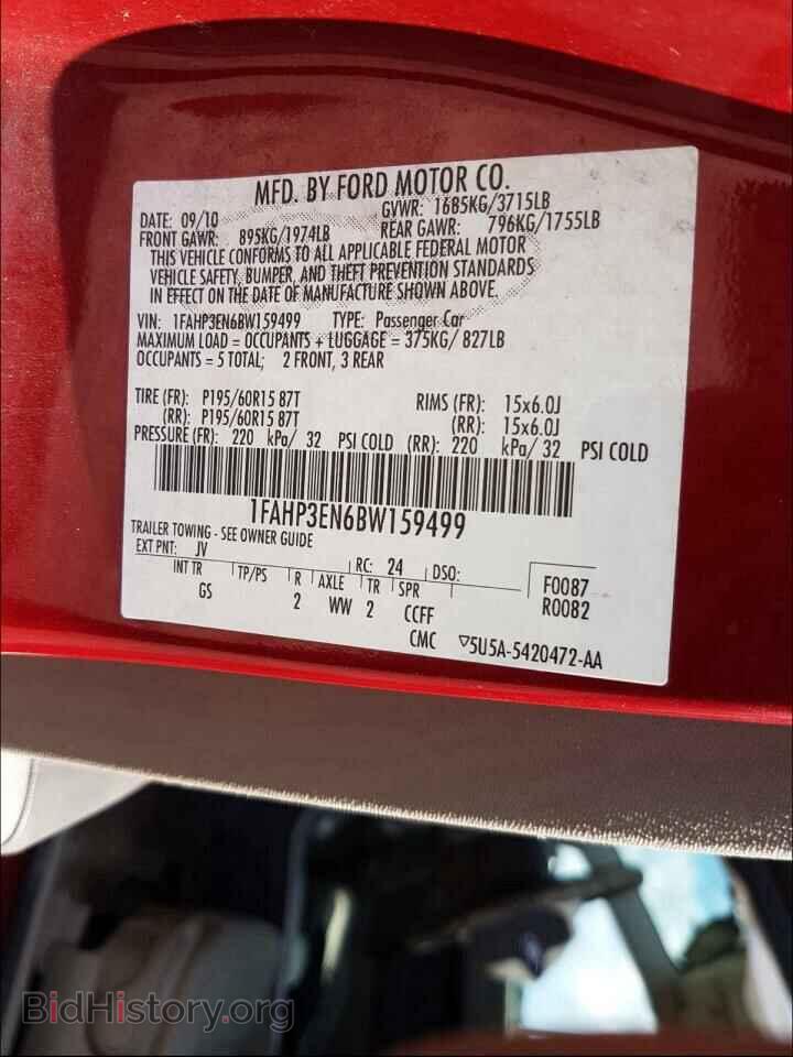 2011 FORD FOCUS - VIN: 1FAHP3EN6BW159499 - Фото 10
