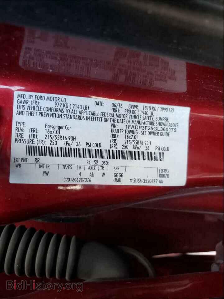 2016 FORD FOCUS - VIN: 1FADP3F25GL360175 - Photo 10